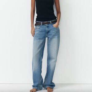 Zara Mid-Rise Wide Leg Jeans